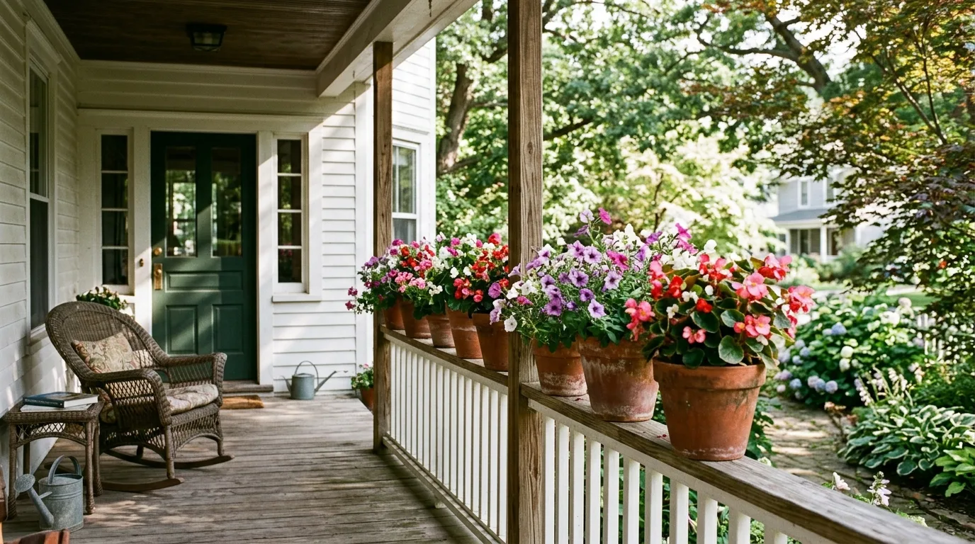 Colorful Clay Pot Arrangement
